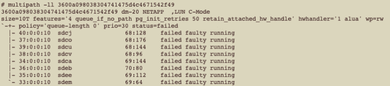 Falha de Disco mesmo usando Multipath. Como? Porque?
